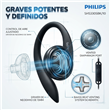 Auriculares Deportivos Philips SHS3305BK/10 con Gancho Flexible y Micrófono Negro