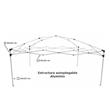 Gazebo Foco 18919/4 3x3x2.65 Plegable Estructura Aluminio