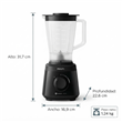 Licuadora Philips HR2127/90 2 Litros 550W Negro Jarra Plastica