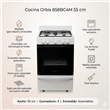 Cocina Orbis 858BC4M 55Cm Blanca Multigas Facil Limpieza