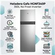 Heladera Gafa HGNF340P 350 Litros Gris No Frost Inverter