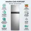 Heladera Gafa HGNF255P 259 Litros Gris No Frost Inverter