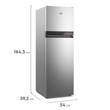 Heladera Gafa HGNF255P 259 Litros Gris No Frost Inverter