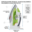 Plancha Liliana RPV501 2400con Vapor y Rociador base Ceramica