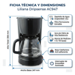 Cafetera Liliana AC947 Dripsense 0.75 Litros de FIltro