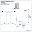 Campana Liliana KC994 Puredesign 60Cm Acero Vidrio Templado