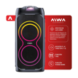 Parlante Torre Aiwa AW-T280L 16000W Luces RGB Bluetooth Radio Fm