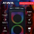 Parlante Torre Aiwa AW-T406 12000W Luces RGB Bluetooth Radio Fm