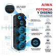 Parlante Aiwa AW-T862 3500W Bluetooth Portatil Luces Rgb Radio Fm