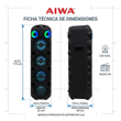 Parlante Aiwa AW-T862 3500W Bluetooth Portatil Luces Rgb Radio Fm