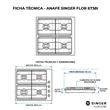 Anafe Singer Florencia 6738I 59 cm 4 Hornallas a Gas Inoxidable