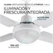 Ventilador de Techo Liliana VTHB114R 48" con Luz LED y Control Remoto