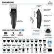 Cortadora de Pelo GA.MA GM562 Set 29 Piezas Motor Magnético con Trimmer GT527