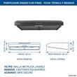 Purificador Florencia PR60I 60 cm Acero Inoxidable 3 Velocidades