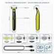 Cortadora de Barba Philips OneBlade Face + Body QP2824/10 Inalámbrica Wet & Dry USB