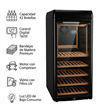 Cava Php YC-118 42 Botellas Negra Luz Led