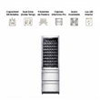 Cava Php YC-510 108 Botellas Dual Zone 9 Bandejas Azul Luz interior