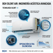 Aire Acondicionado Bgh-Silent Air BSH52WCU 5200W Frio Calor Split