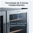 Cava Php YC-618 3 Zonas 20 Bandejas Plateada Luz interior