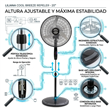 Ventilador de Pie Orbital Digital Liliana VPD20R 20" 90W con Control Remoto y Repeler