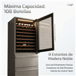 Cava Php YC-510 108 Botellas Dual Zone 9 Bandejas Azul Luz interior