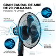 Ventilador de Pie Peabody PE-VP2061 20" 60W con Función Brisa y 3 Velocidades