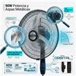 Ventilador de Pie Orbital Digital Liliana VPD20R 20" 90W con Control Remoto y Repeler