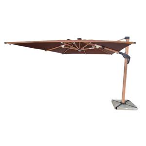Sombrilla Php TZUA012-3x3 con Base 3 Metros Plegable Luz Led
