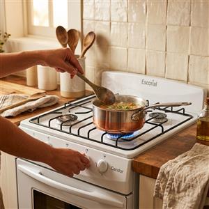 Cocina Escorial Candor S2 50Cm Blanca Gas Natural