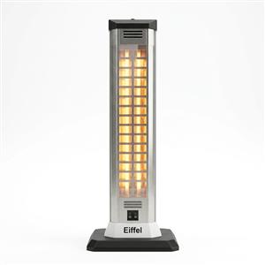 Calefactor de Cuarzo Vertical Eiffel E-501 600/1200W con 2 Velas y Sistema de Seguridad
